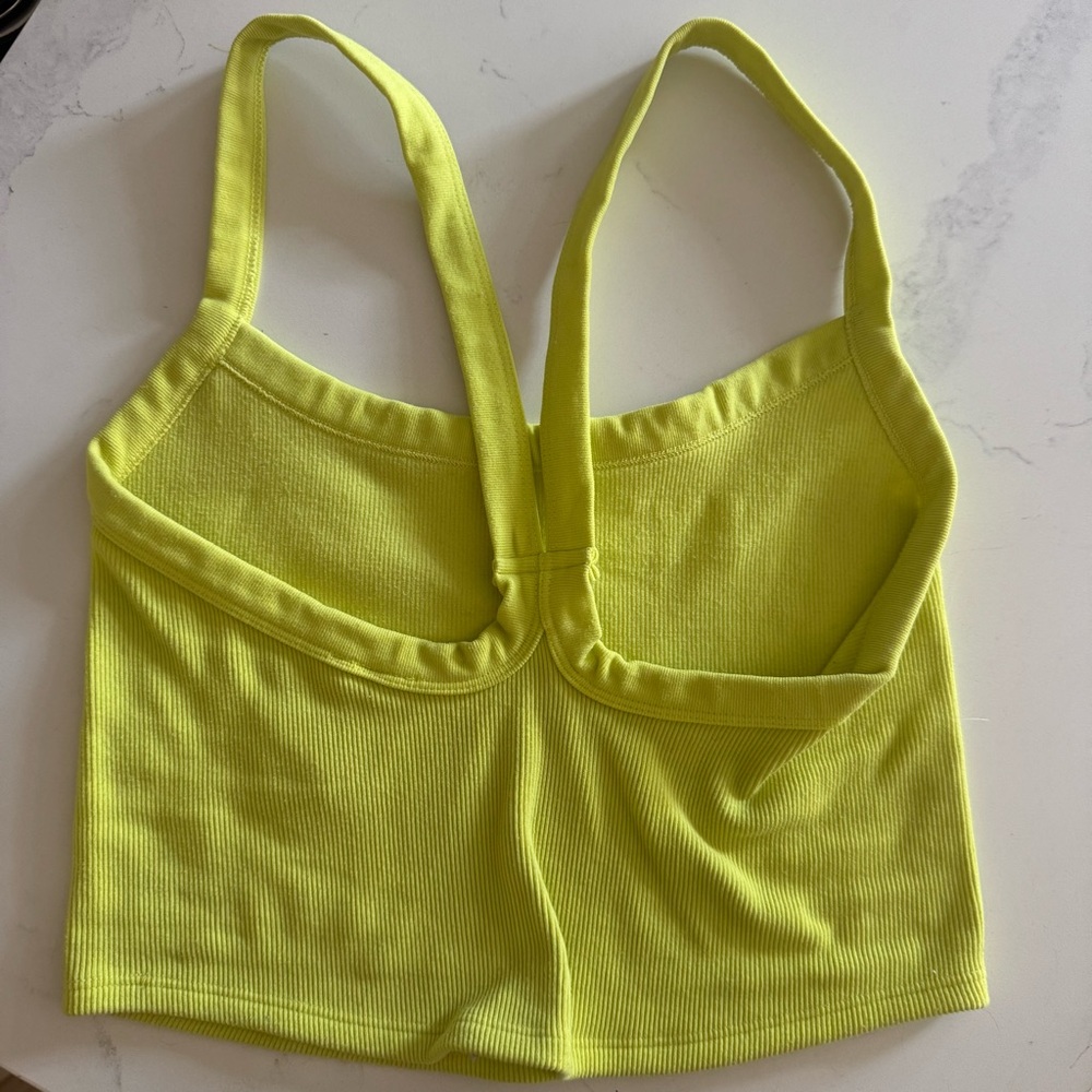 Set of 3 Free People Coral, White, and Lime Tank Tops - Picture 2 of 5